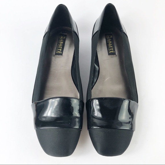 Abaete For Payless Black Faux Leather Flats Ballet - Picture 2 of 8